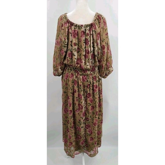 Torrid Velvet Burnout Floral Midi Women Dress 1X Coquette Fairy Whimsy Indie - Picture 8 of 16